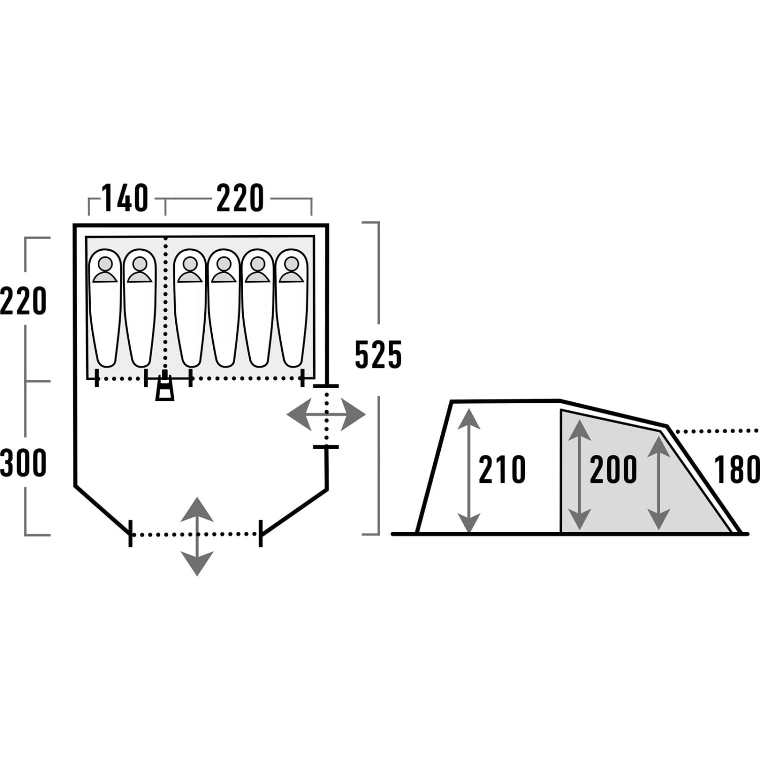 HIGH PEAK Bozen 6.0 - Familienzelt - Image 2
