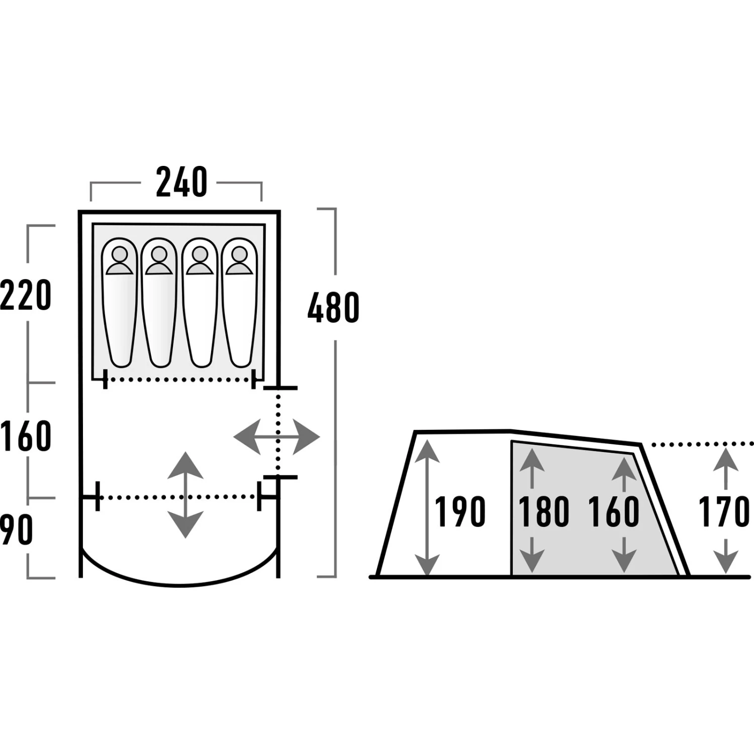HIGH PEAK Brixen 4.0 - Familienzelt - Image 2