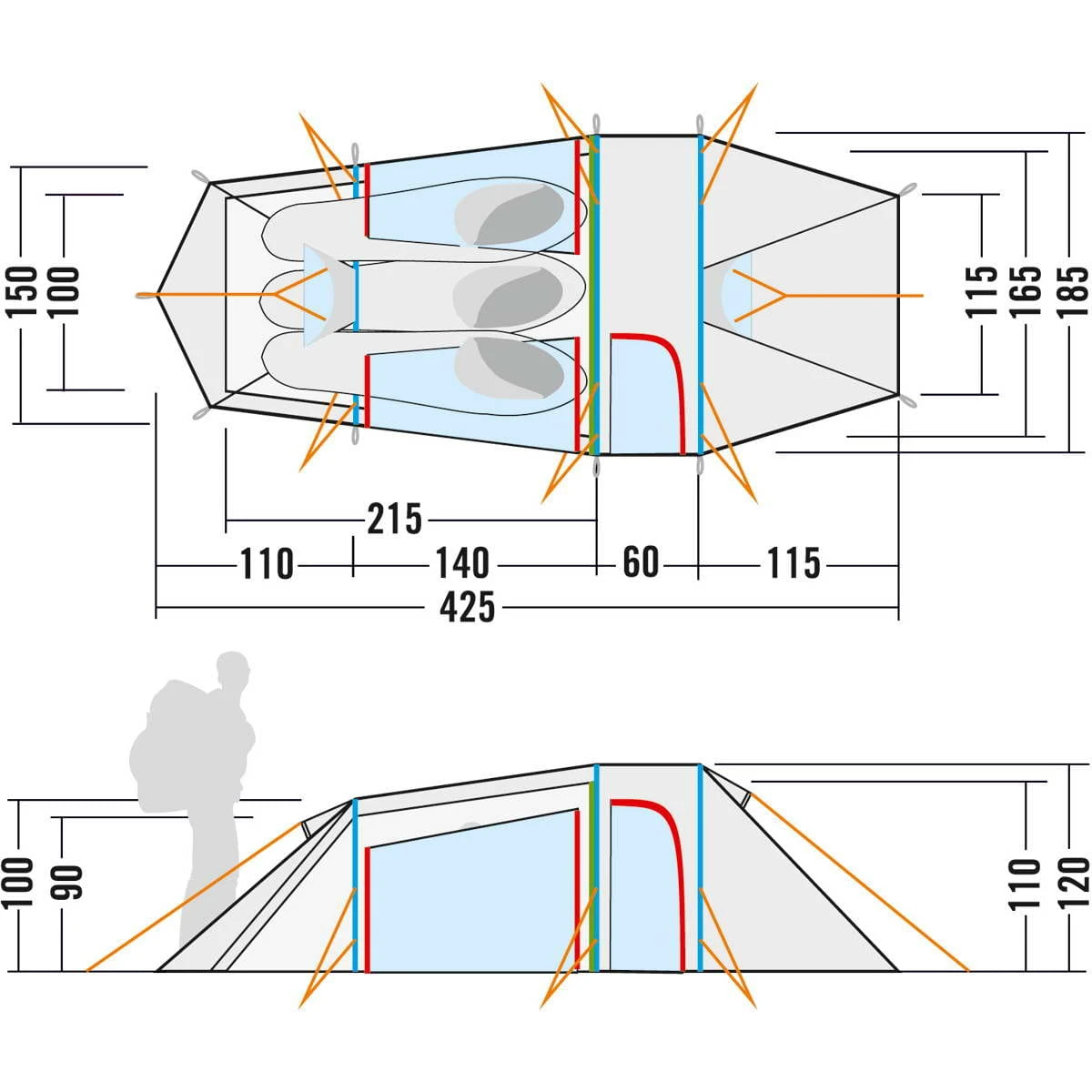 Tatonka Grönland 3 Vent - Tunnelzelt - Image 3