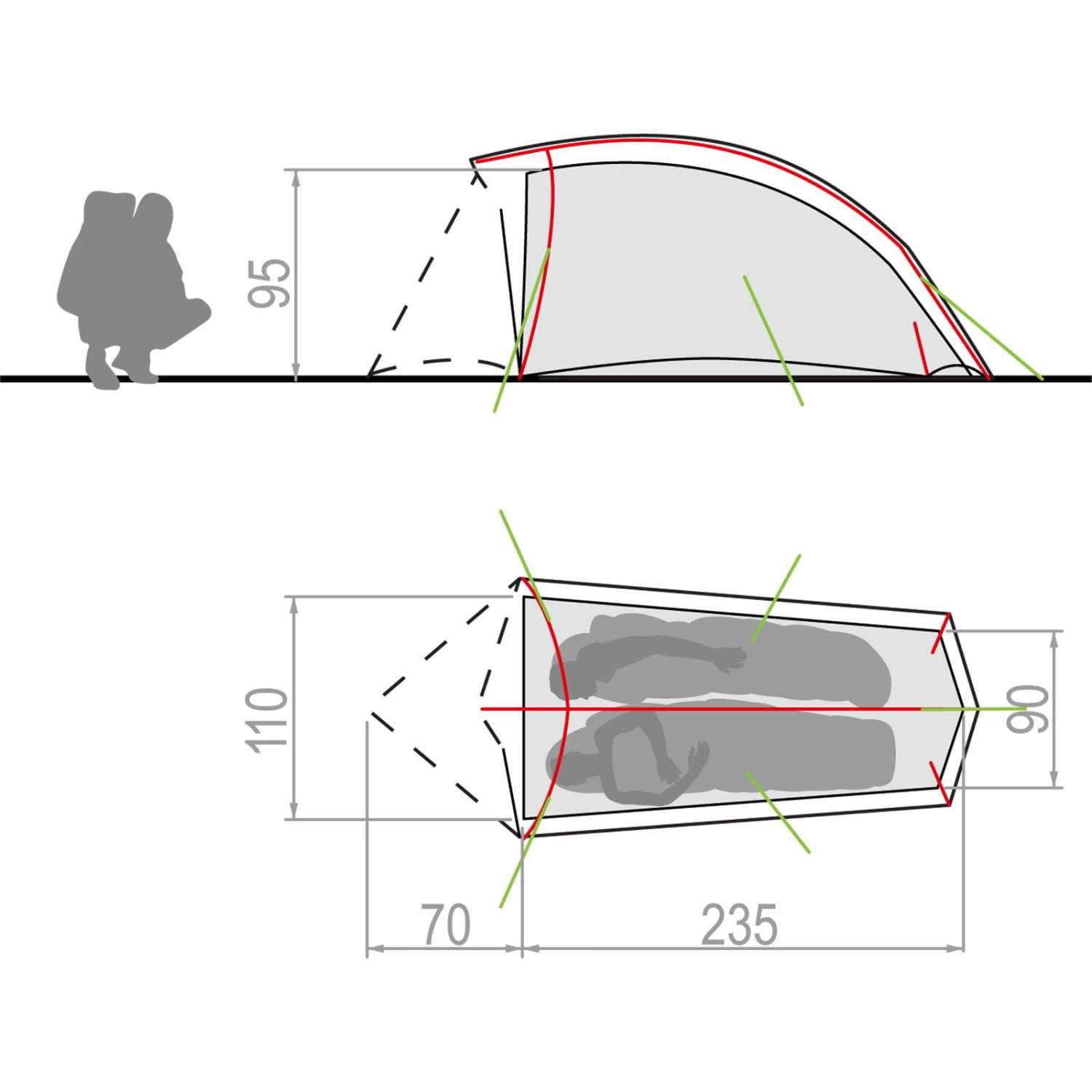 VAUDE Hogan SUL 1-2P - 3-Seasons Zelt - Image 3