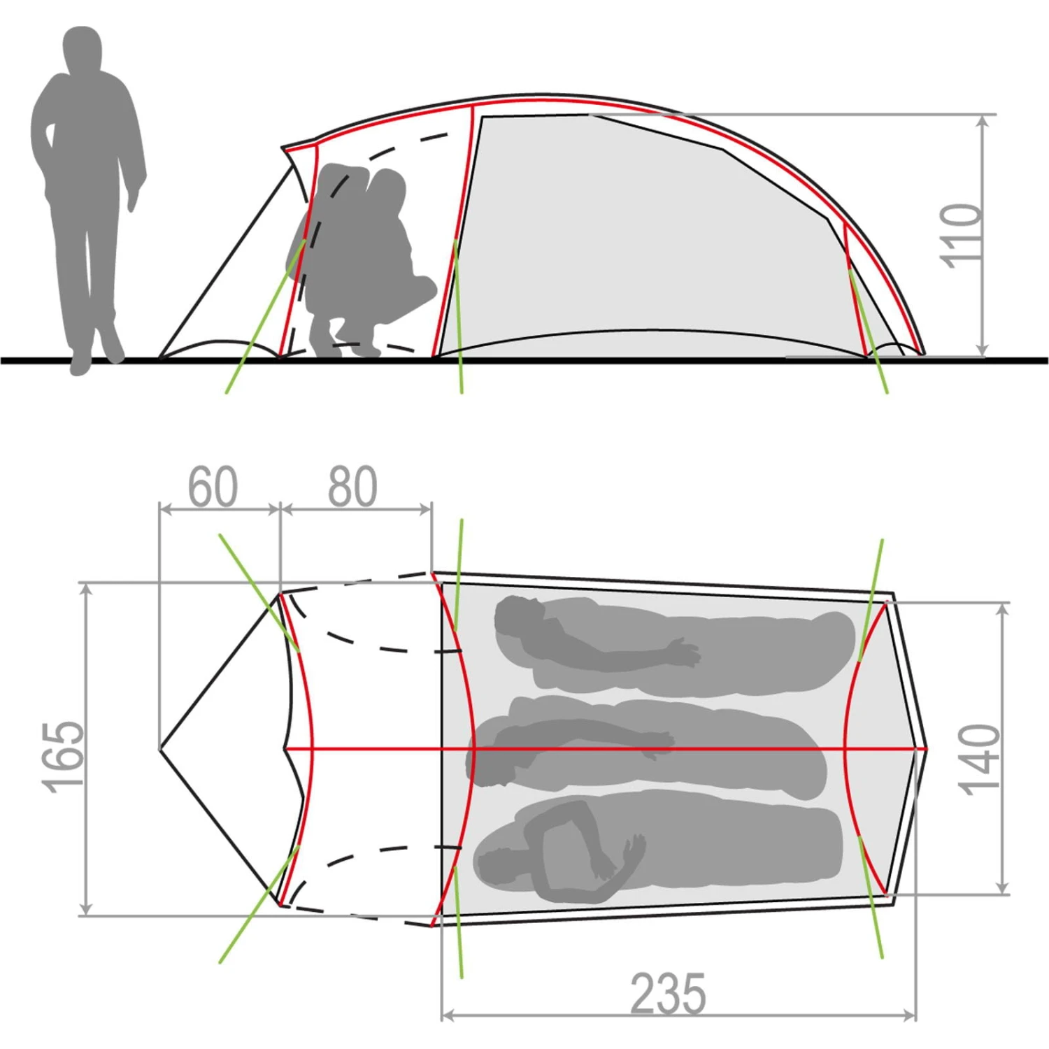 VAUDE Hogan SUL XT 2-3P - 3-Seasons Zelt - Image 2