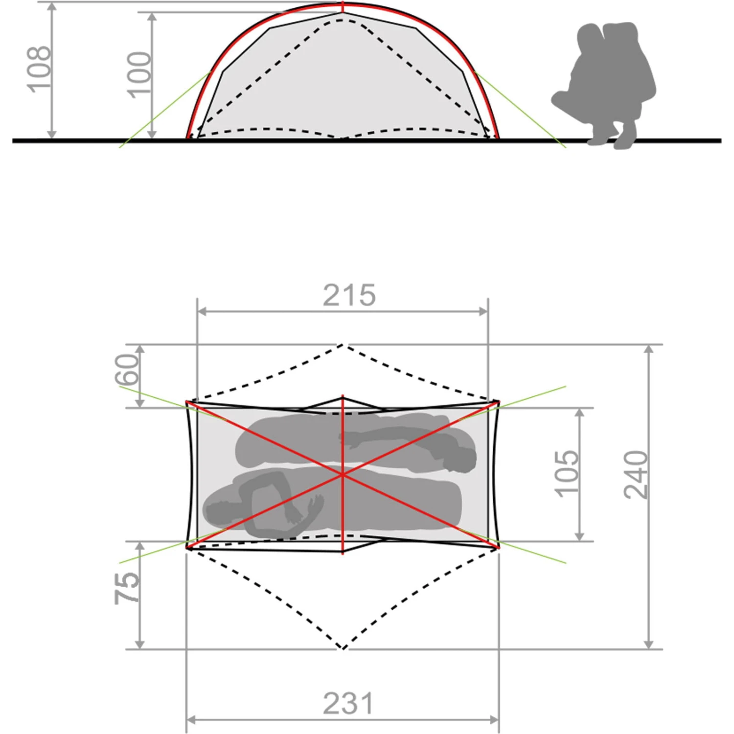 VAUDE Space Seamless 1-2P - Zelt - Image 5